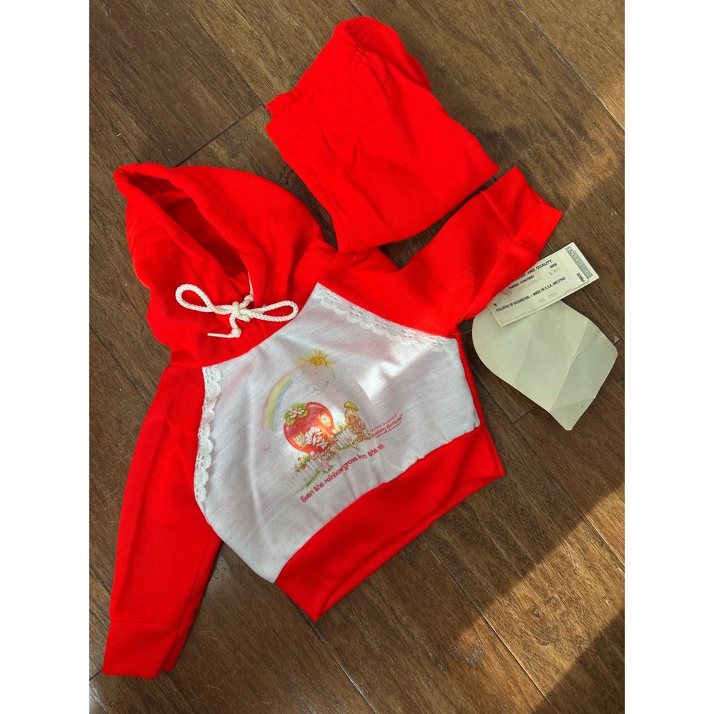 NOS NEW Vintage Strawberry Shortcake Baby Set‎ 6 Months kidcore preppy 1980